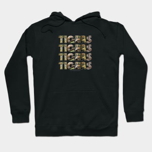 Tigers Tigers Tigers Tigers - wildlife oil painting word art Hoodie